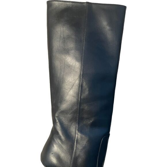Stuart Weitzman Parton NWOB Tall Leather Calfskin Boot Size 5 Black - Picture 11 of 13